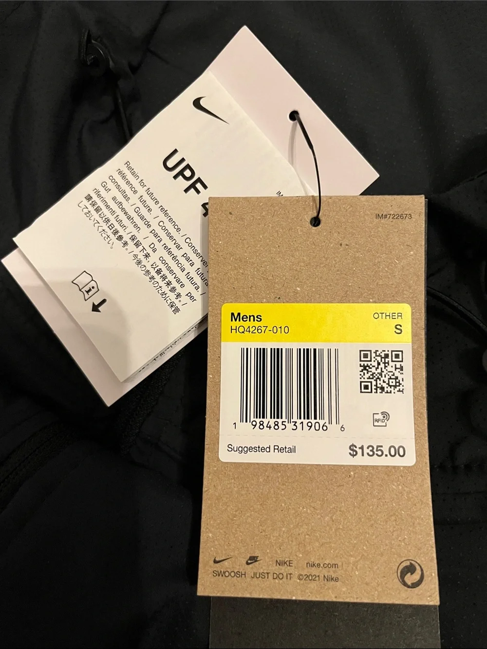 Nike Running Jacket Mens S NK Chicago Marathon 25 Impossibly Light Black $135